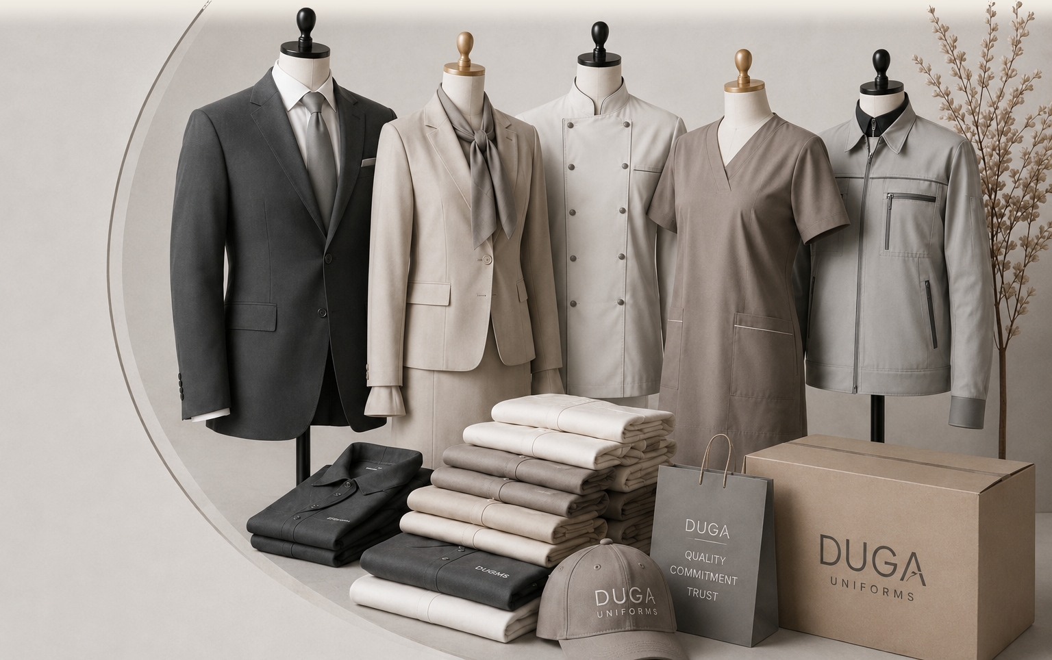 DuGa Uniform Collection: Corporate Suits, Chef Jackets, Medical Uniforms, and Industrial Workwear